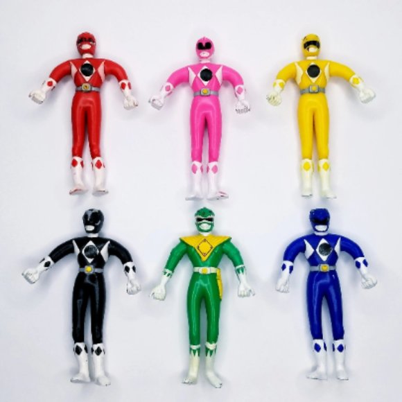 Saban Other - Rare 1994 Mighty Morphin Power Rangers Bendable 5" Figure Set